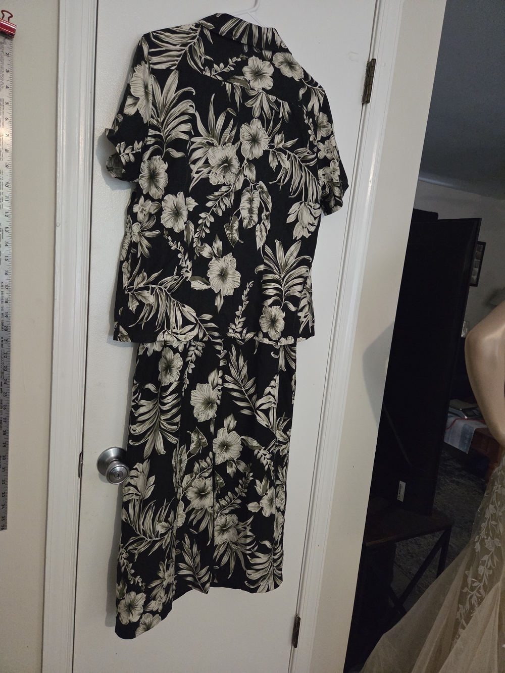 Vintage Pineapple Moon 100% Silk Dress & Shirt Co-ord Set Medium - Picture 3 of 8